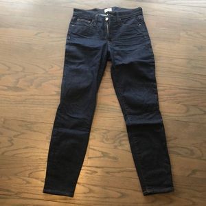 Dark wash toothpick jeans